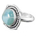 Lovely Larimar Gemstone 925 Sterling Silver Ring